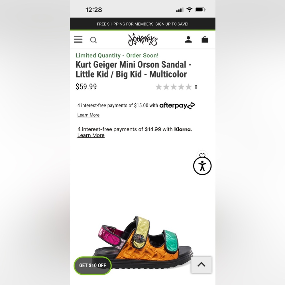 Kurt Geiger Mini Orson Sandal - Toddler Kid - Multicolor Size: Toddler 5